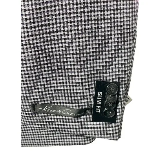 Kenneth Cole Black Sportcoat 44 Regular Slim Fit Suit Jacket